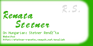 renata stetner business card